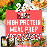20+ Easy High Protein Meal Prep Recipe Ideas (Pinterest Pin)
