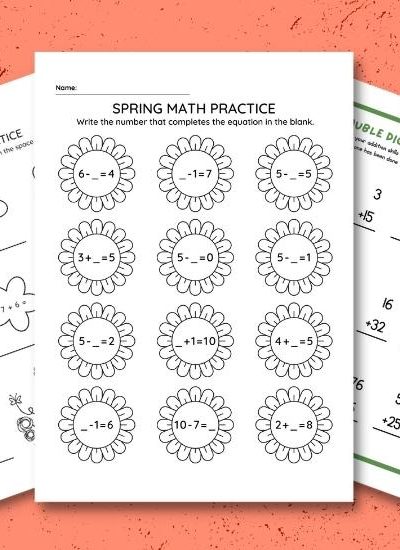 List of 8 Free Addition and Subtraction Worksheet Printables for Kids