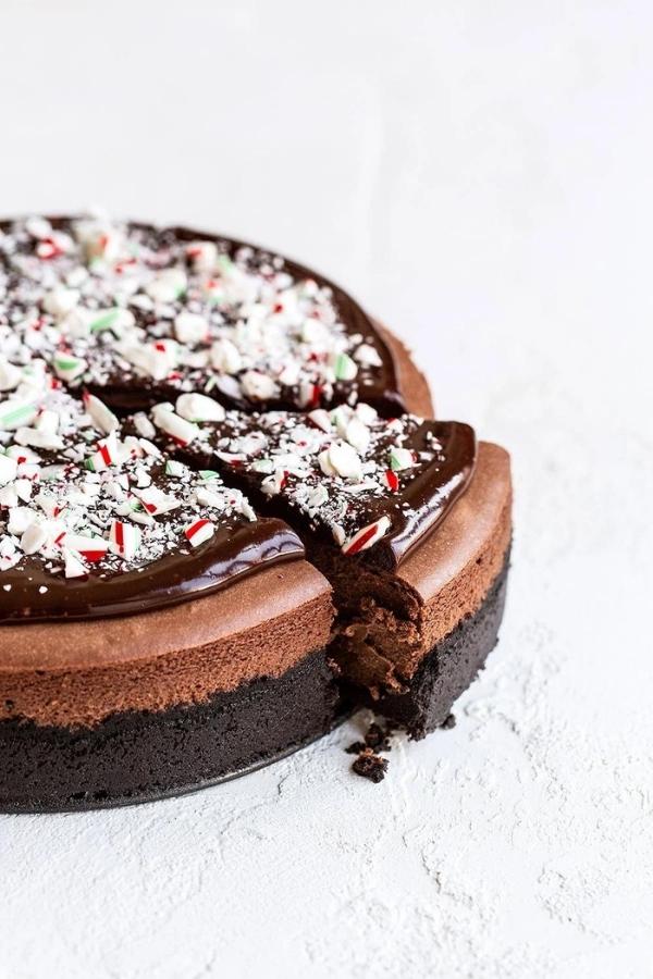 This Chocolate Peppermint Cheesecake is the perfect holiday dessert to impress your family and friends!