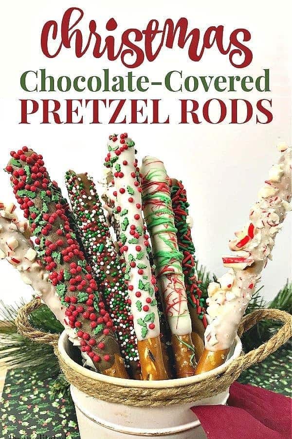 These Christmas Pretzel Rods Recipe make for a great addition to your dessert table