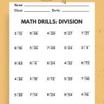 Free Division Worksheet Printables