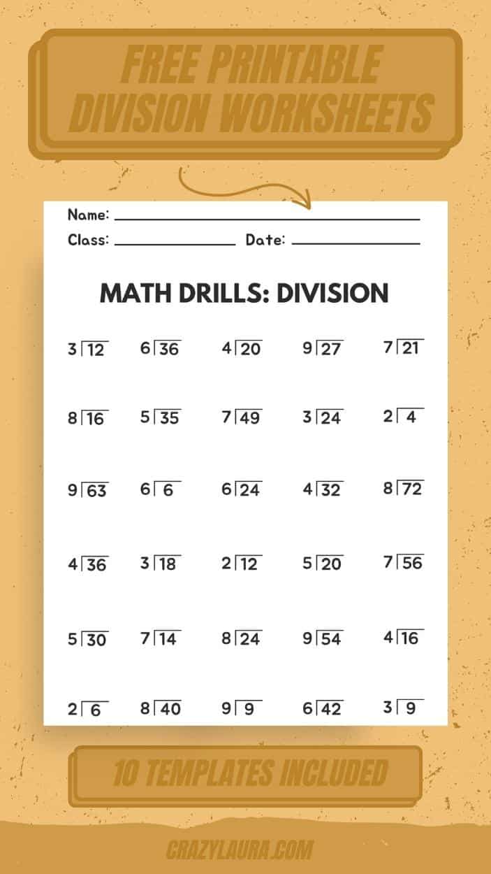 Free Division Worksheet Printables