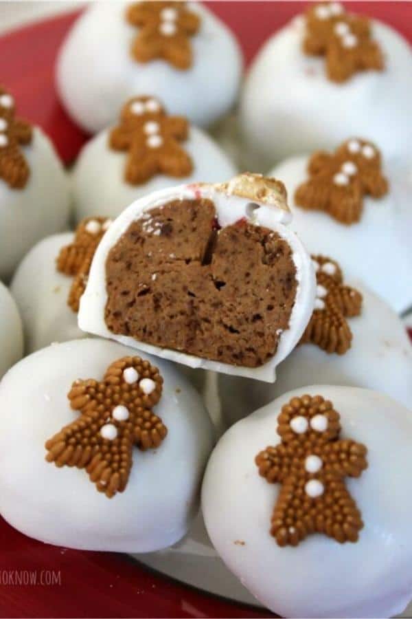 NO BAKE GINGERBREAD TRUFFLES