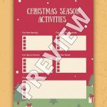 RED AND GREEN ILLUSTRATION CHRISTMAS CHECKLIST