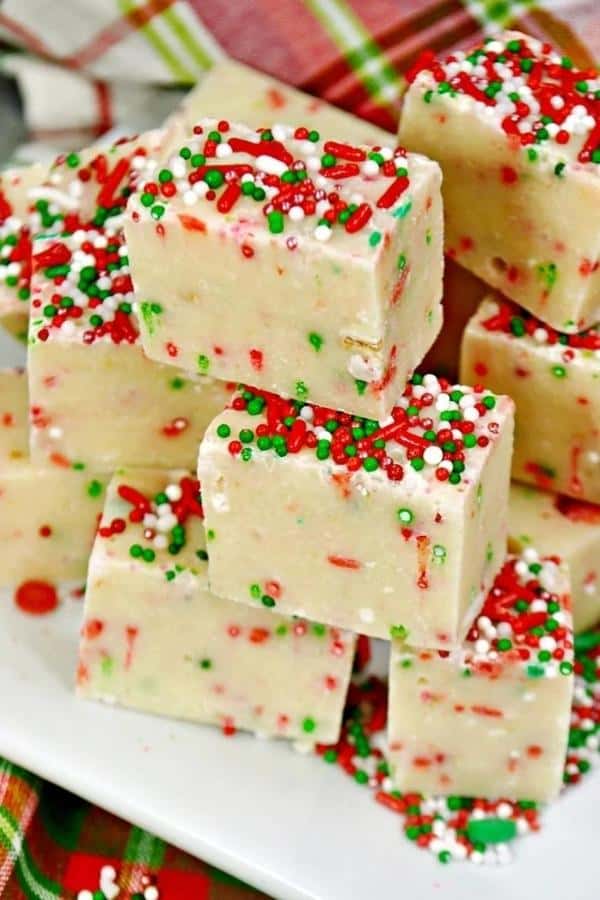 SUGAR COOKIE CHRISTMAS FUDGE