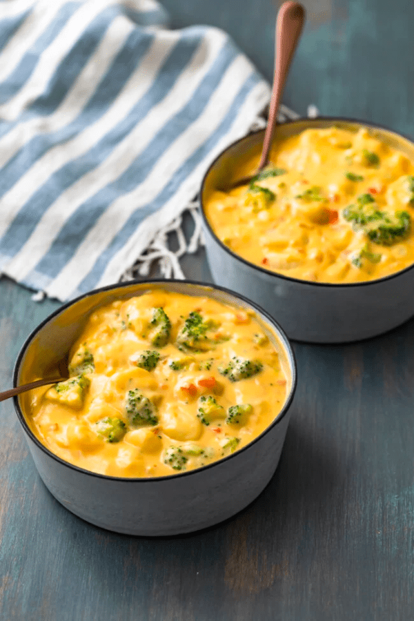 Broccoli and Cheese Soup with Gnocchi