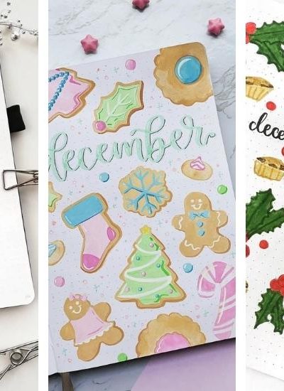 List of the best 20+ Festive Christmas Bullet Journal Cover Page Ideas