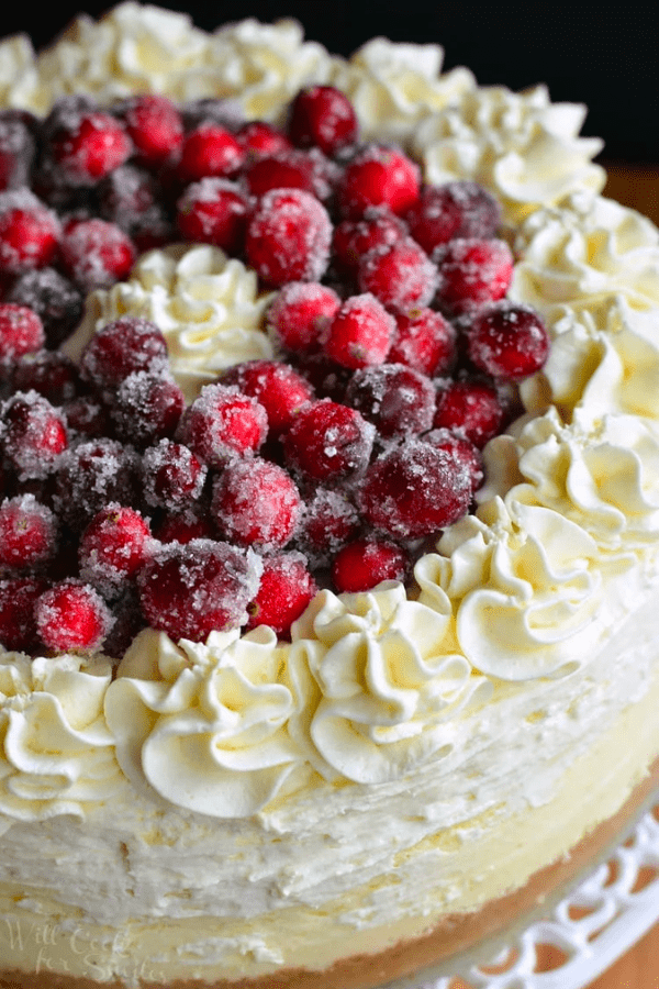 Cranberry Jam White Chocolate Mousse Cheesecake