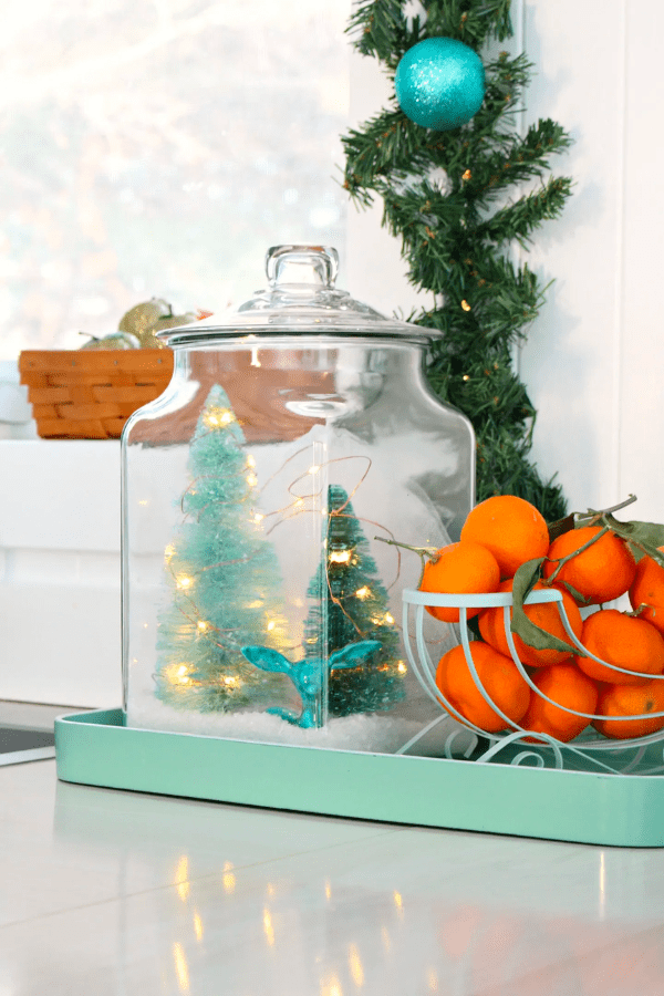 Winter Scene in Glass Jar