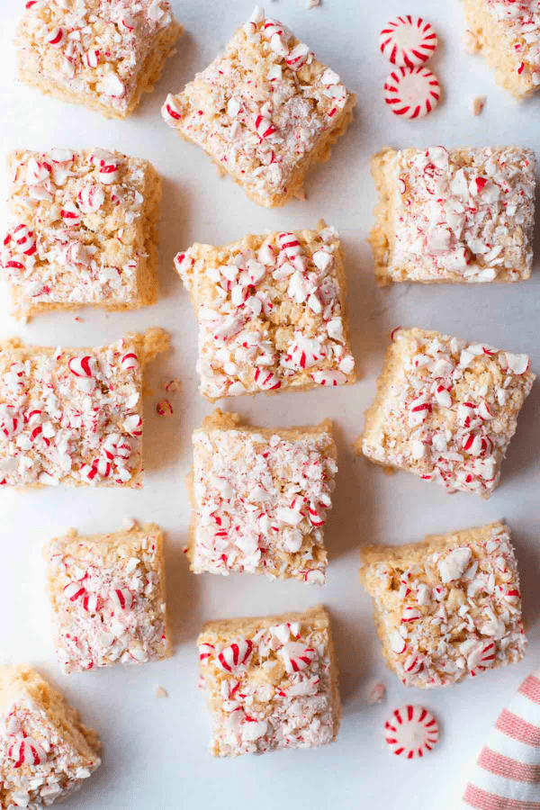 White Chocolate Peppermint Rice Krispies