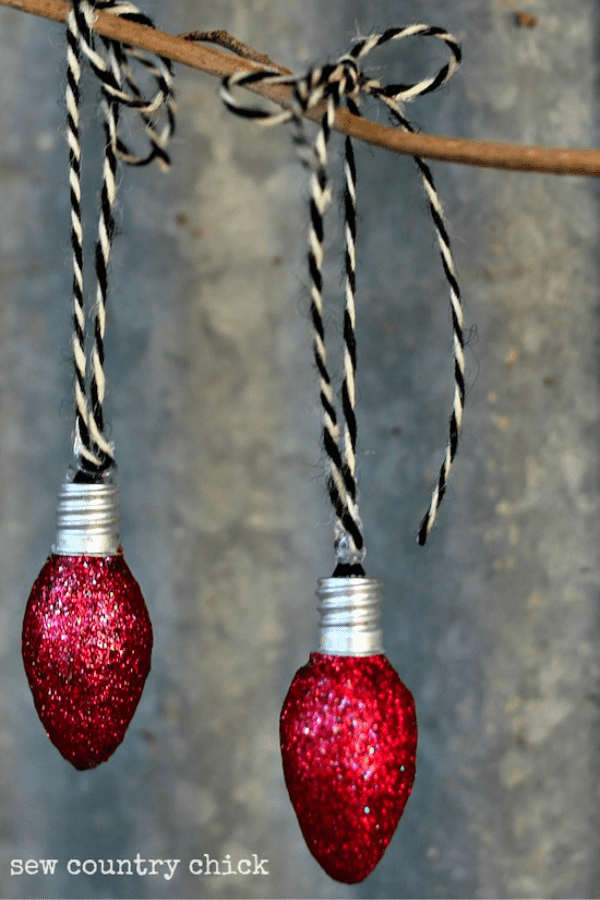 Glittery Light Bulb Ornament