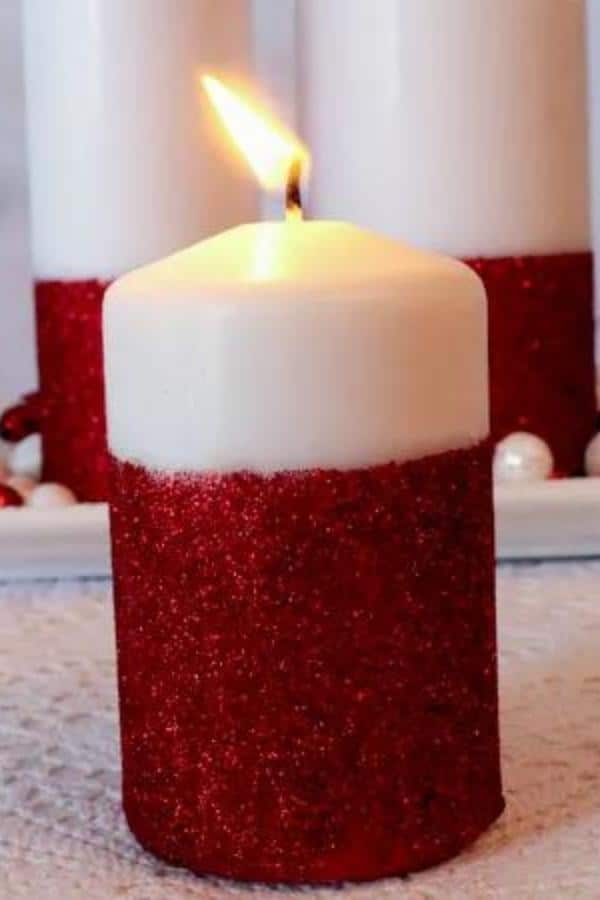 CHRISTMAS GLITTER CANDLES