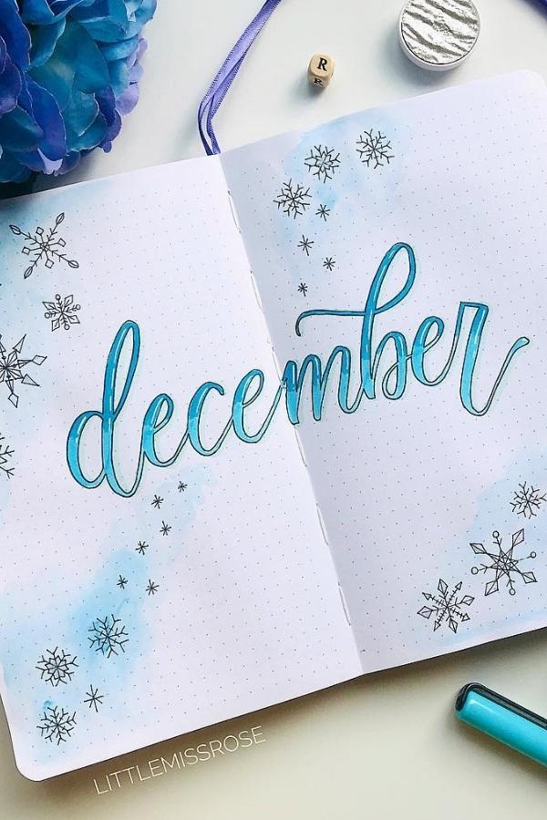 DECEMBER COVER PAGE WITH SNOWFLAKES