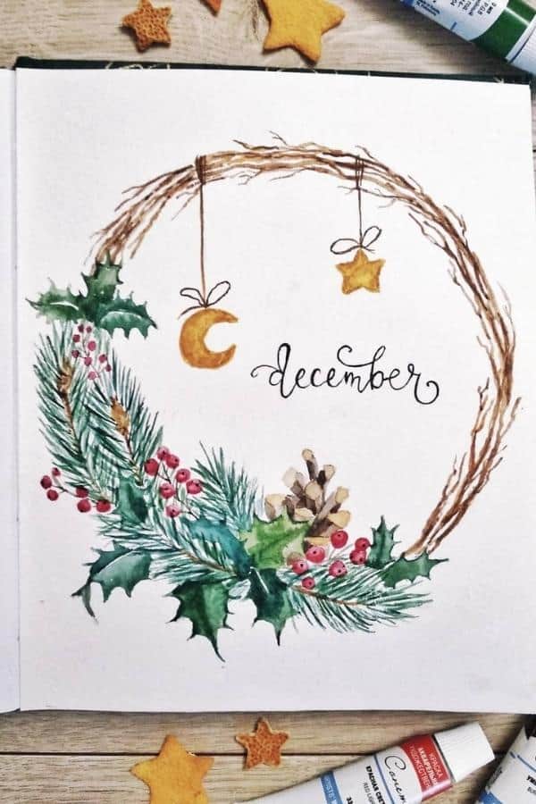 FESTIVE WREATH DECEMBER COVER PAGE