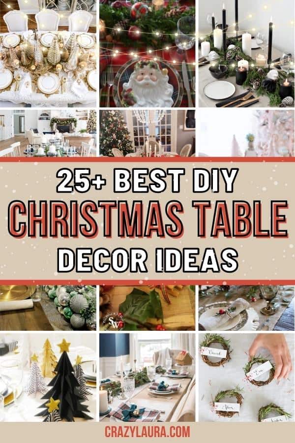 List of the best Festive DIY Christmas Table Decoration Ideas