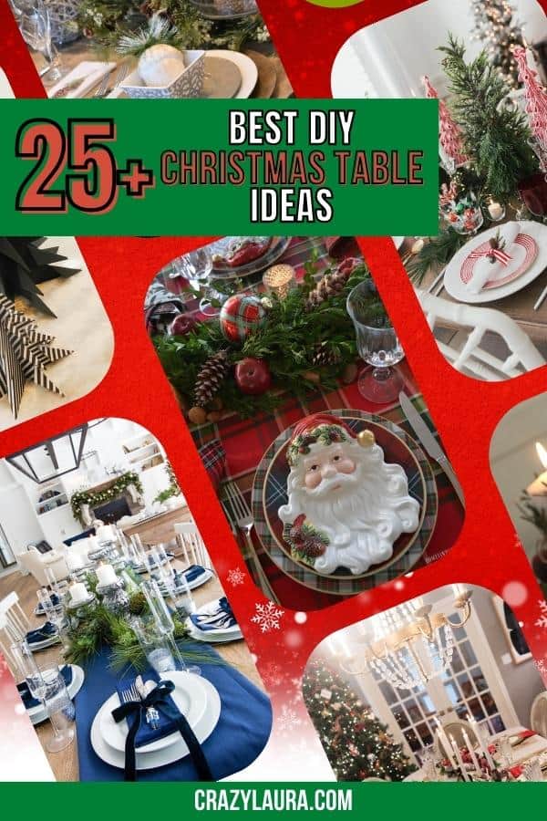 25+ Festive DIY Christmas Table Decoration Ideas For