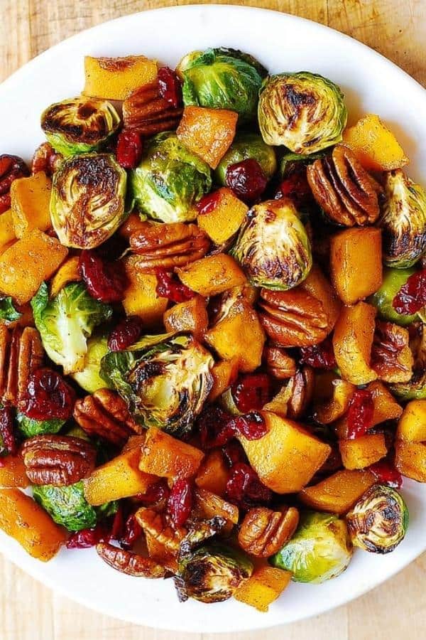 ROASTED BRUSSELS SPROUTS & CINNAMON BUTTERNUT SQUASH
