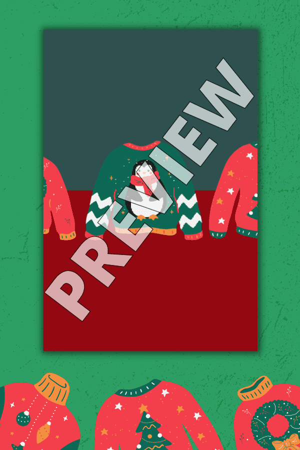 Ugly Christmas Sweater Zoom Background