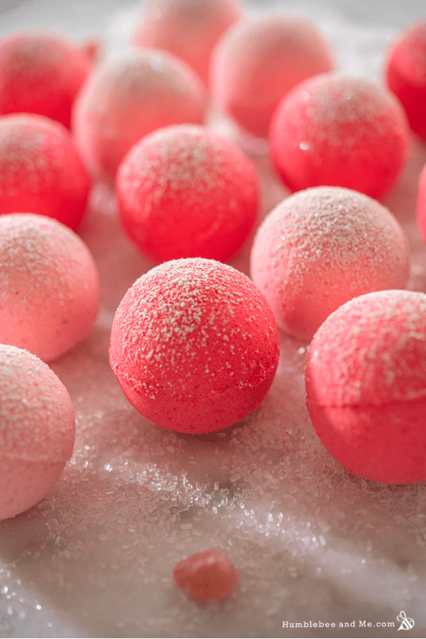 Frosted Cranberry Bath Bombs