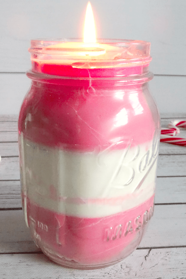 Candy Cane Peppermint Candle