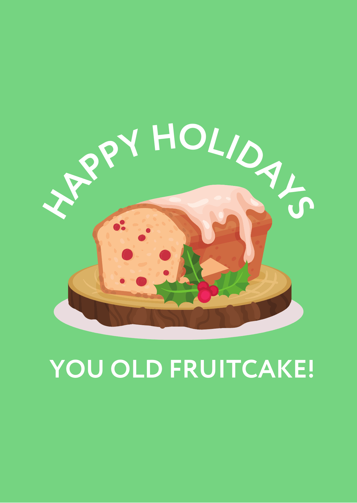 Fruitcake Christmas Card