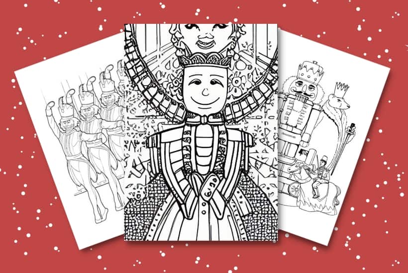 6 Free Nutcracker Printable Coloring Pages for Kids