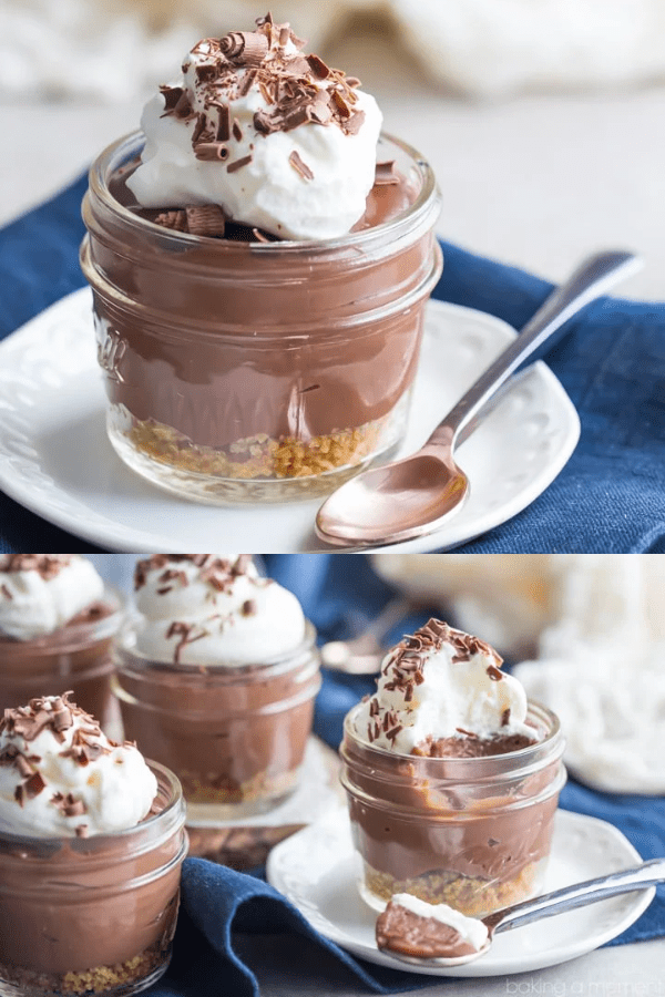 Easy Chocolate Pudding Pie Jars