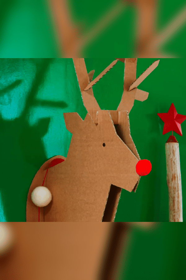 Cardboard Reindeer Bust