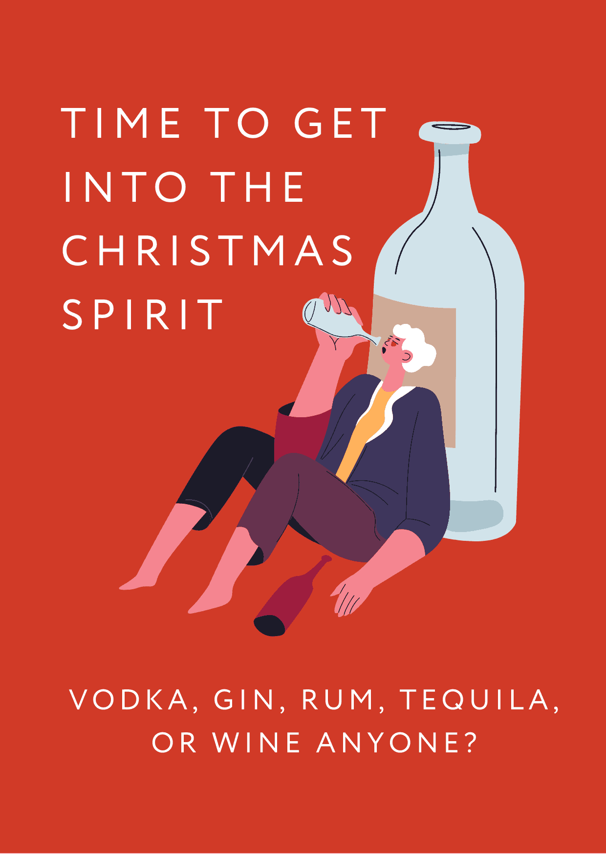 Christmas Spirit Funny Christmas Card