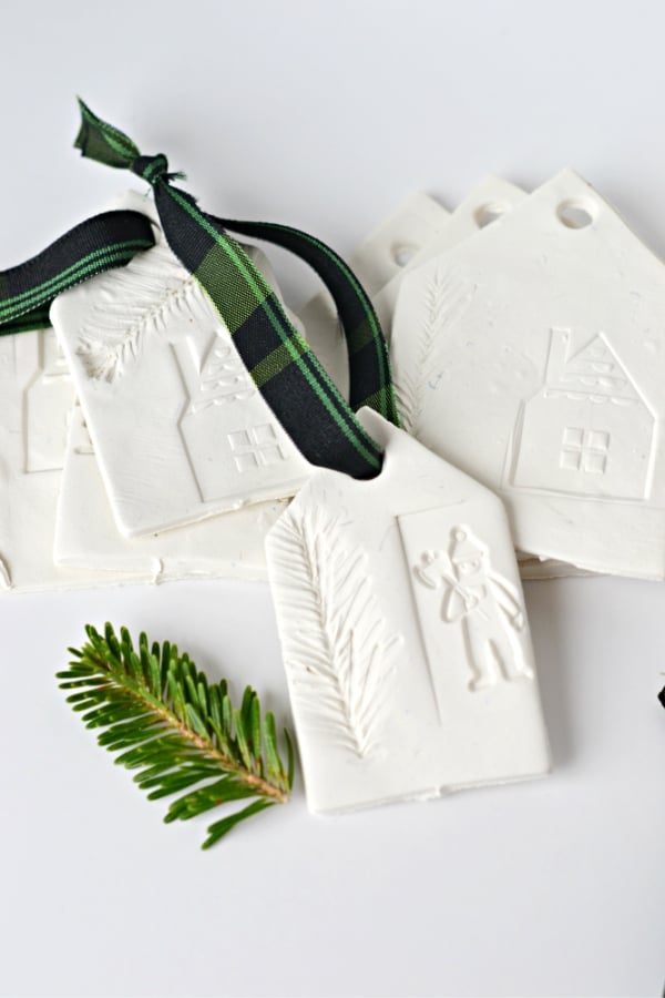 DIY STAMPED CLAY ORNAMENTS
