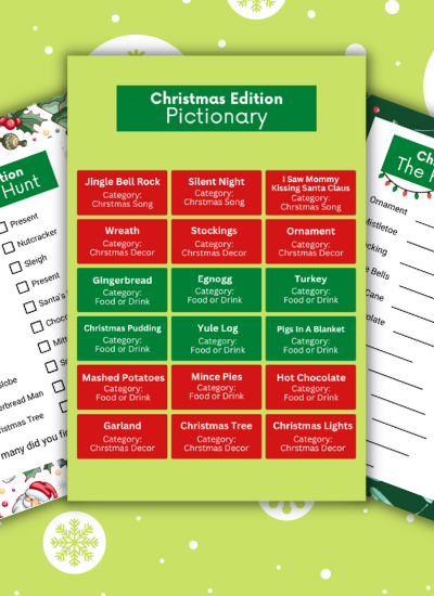 Free Christmas Game Printables for Parties