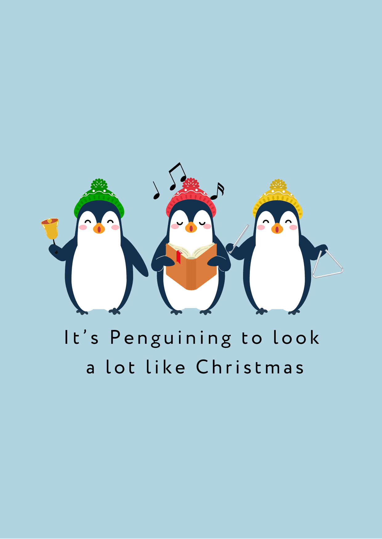 Penguin Pun Funny Christmas Card