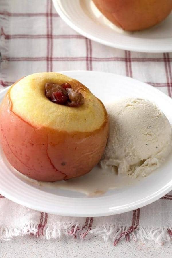 SLOW COOKED CRANBERRY STUFFED APPLES