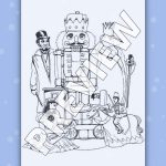 THE CAST OF THE NUTCRACKER COLORING PRINTABLE