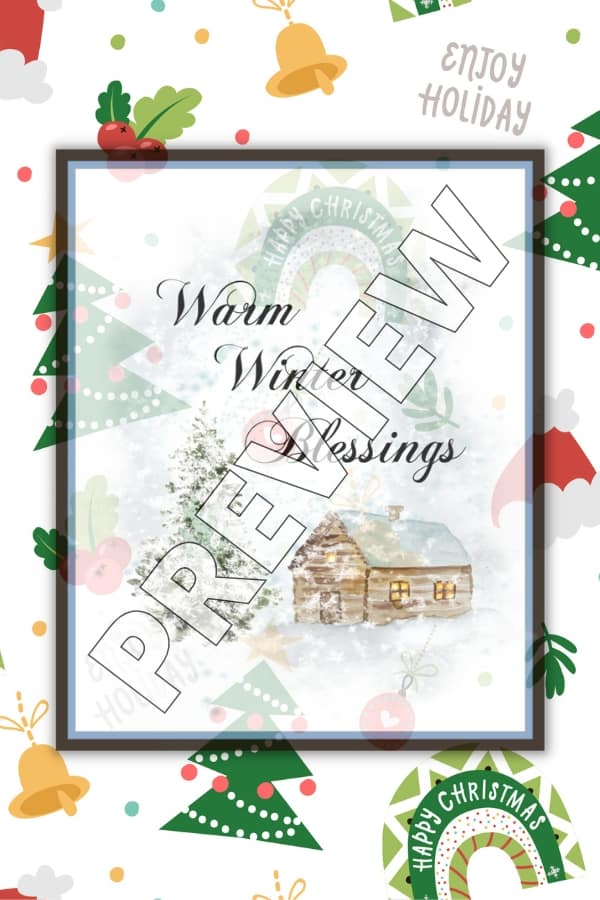 WARM WINTER BLESSINGS PRINTABLE
