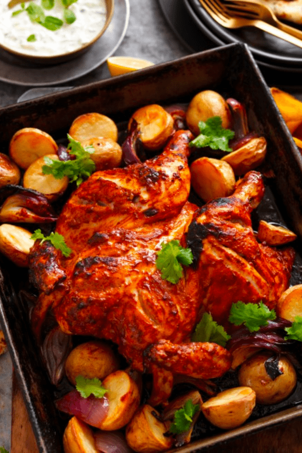 Tandoori Roast Chicken with Potatoes