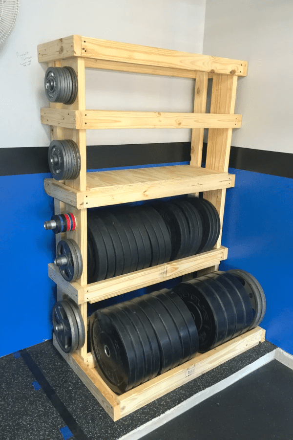 Custom Garage Gym Weights Rack