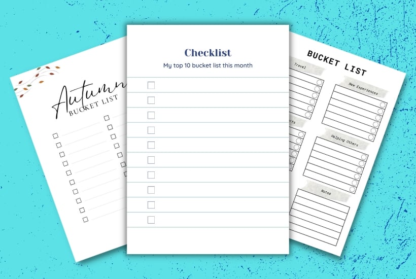 15+ Free Bucket List Printables For Inspiration In 2023