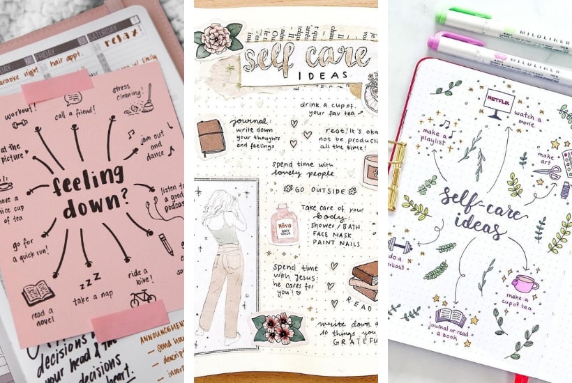 15+ Motivational Self-Care Bullet Journal Page Ideas in 2024