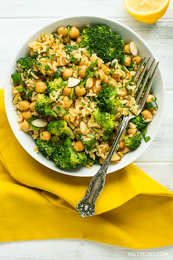 Vegan Broccoli & Chickpea Rice Bowl