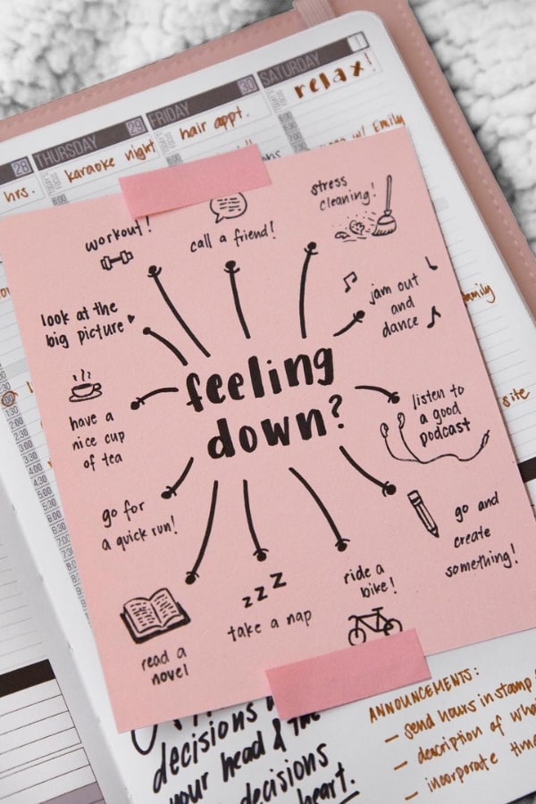 FEELING DOWN SELF-CARE PAGE