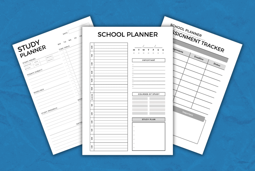 4 Free School Planner Printables For You To Use