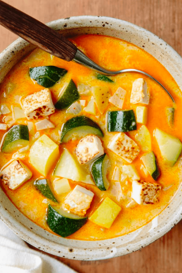 Summer Squash Soup with Coconut Milk