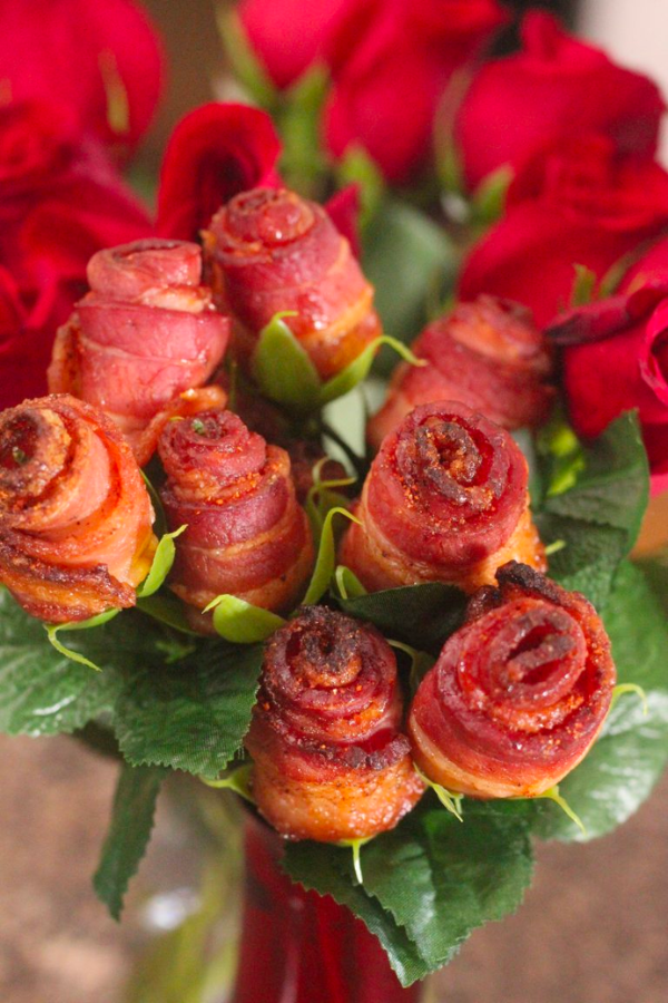 Candied Bacon Roses