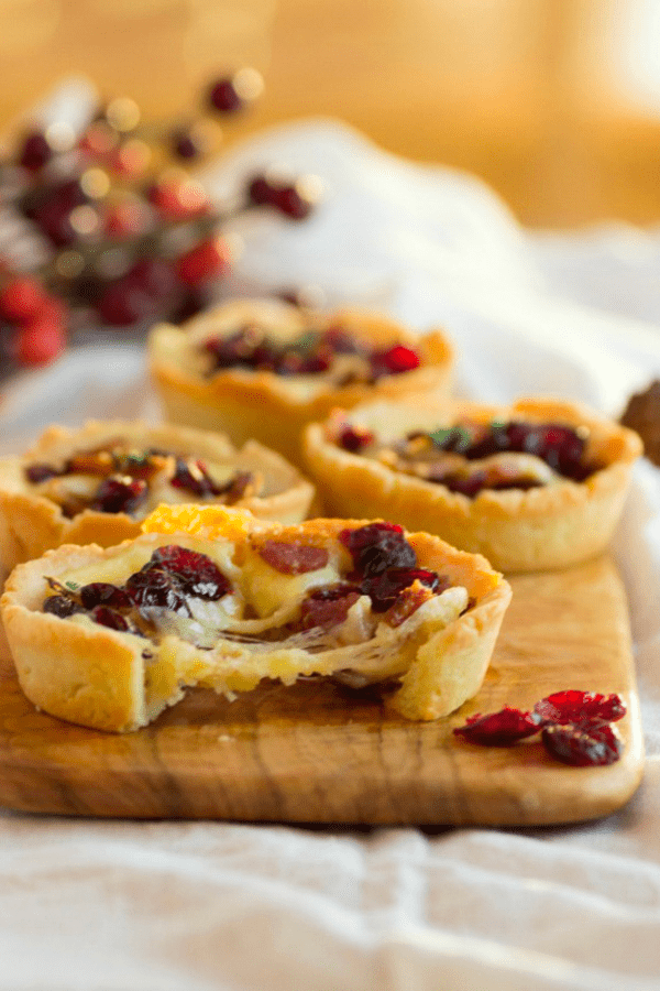 Savory Bacon Cranberry Cheese Tartlets
