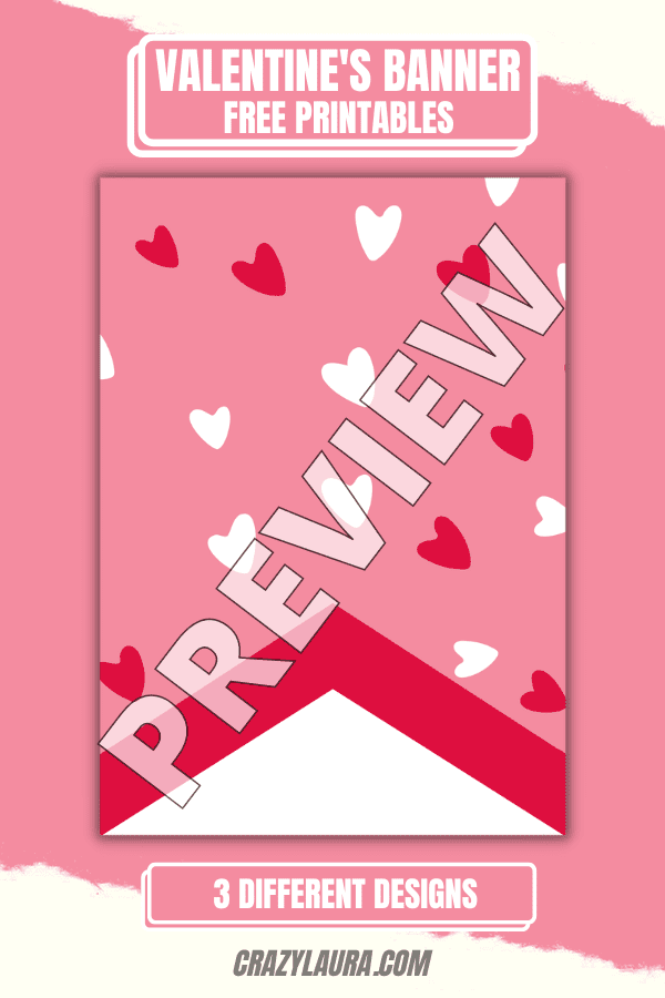 3 Free Valentines Day Banner Printables for 2026 - Crazy Laura