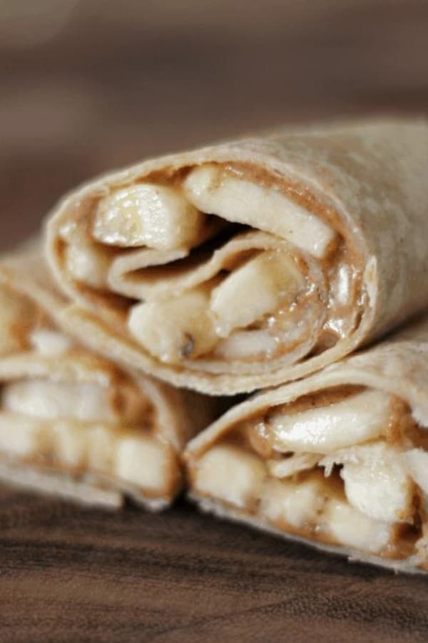 ALMOND BUTTER AND BANANA SNACK WRAPS
