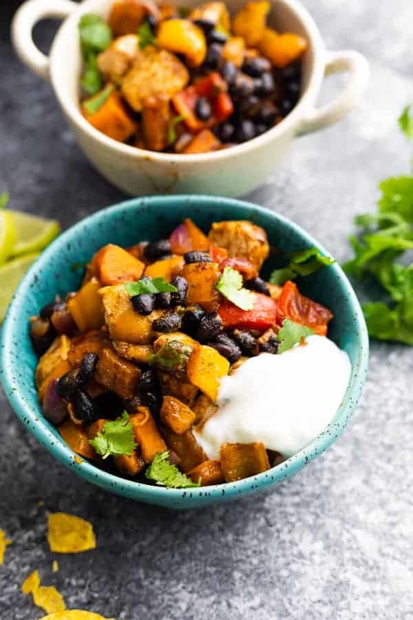 CHILI LIME CHICKEN AND SWEET POTATO SKILLET