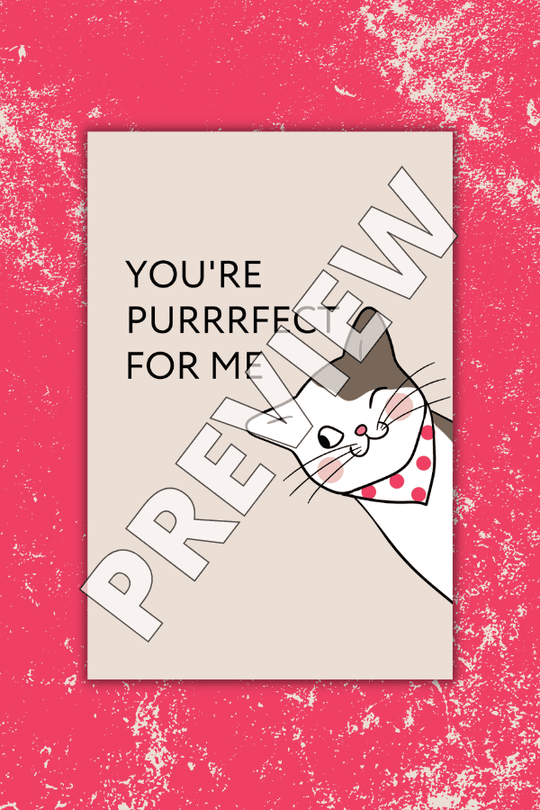 Cat Valentine Printable