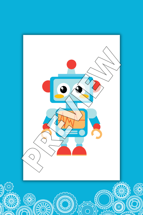 Toy Robot Nursery Printable